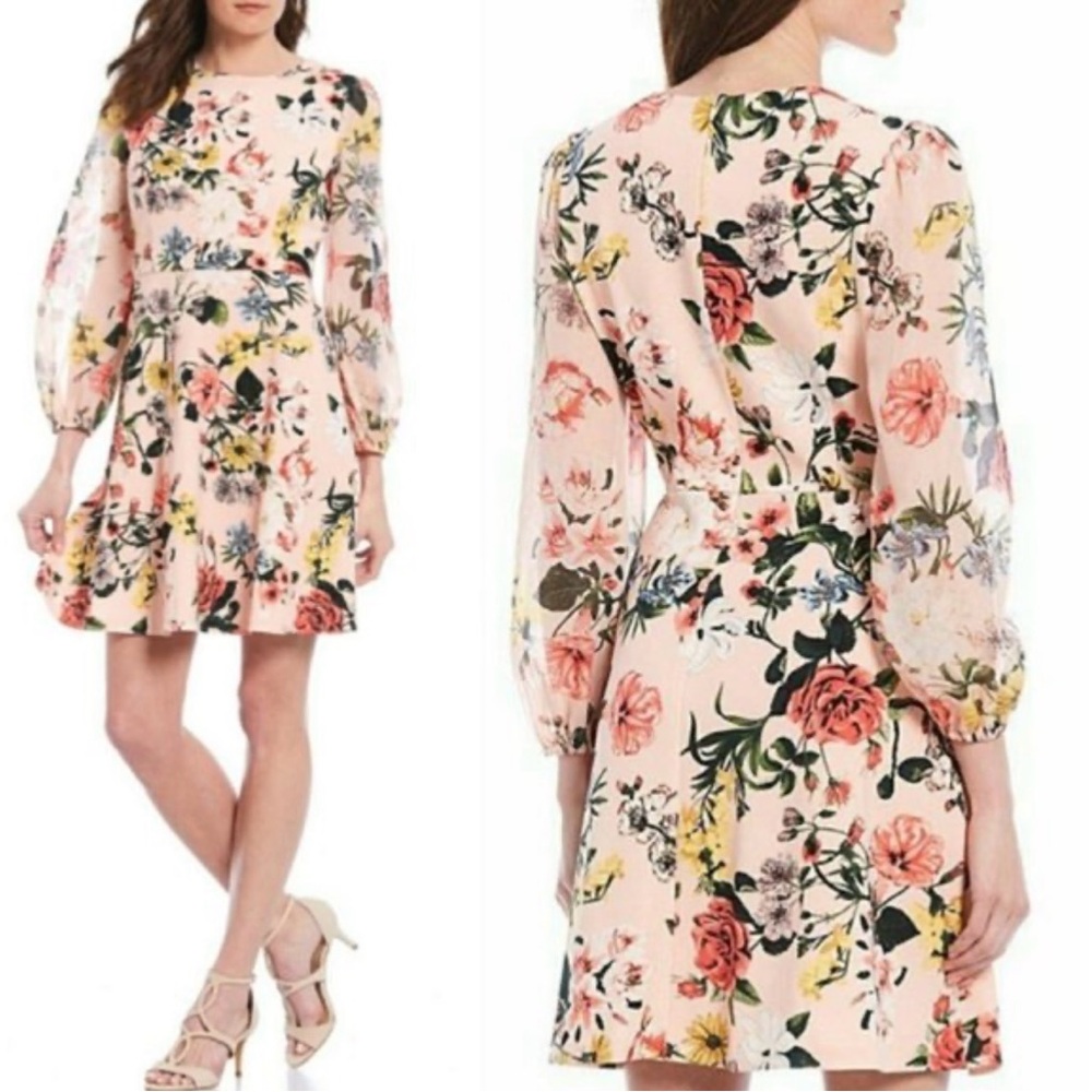 Vince Camuto Floral Print Dress - Size 4